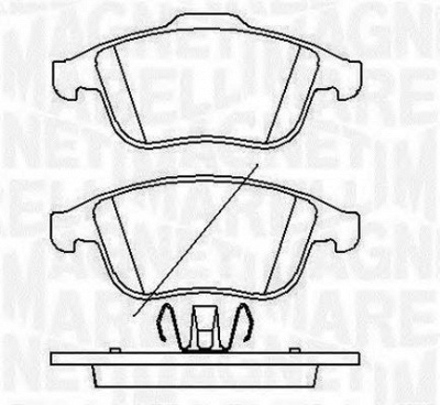 MAGNETI MARELLI 363916060429 -  Комплект тормозных колодок, дисковый тормоз